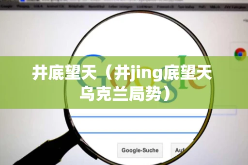 井底望天（井jing底望天 乌克兰局势）