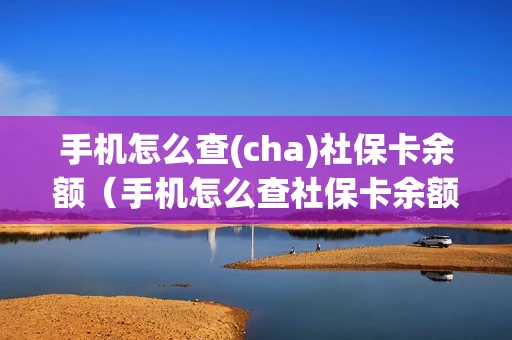 手机怎么查(cha)社保卡余额（手机怎么查社保卡余额支付宝）
