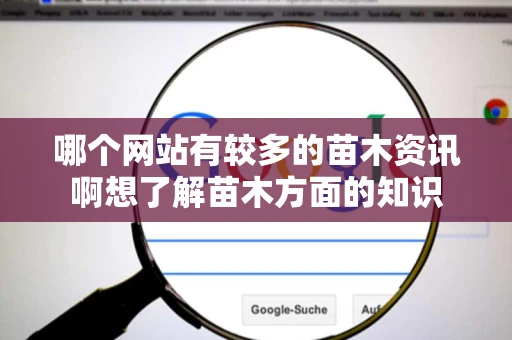 哪个网站有较多的苗木资讯啊想了解苗木方面的知识