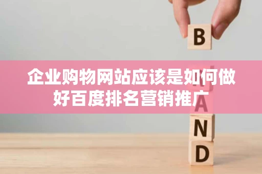 企业购物网站应该是如何做好百度排名营销推广