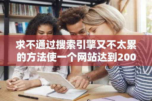 求不通过搜索引擎又不太累的方法使一个网站达到200IP47日