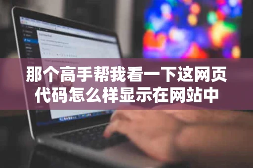 那个高手帮我看一下这网页代码怎么样显示在网站中