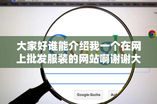 大家好谁能介绍我一个在网上批发服装的网站啊谢谢大家帮忙了我是